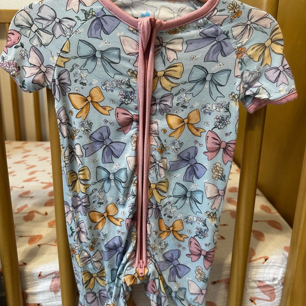 Little One Shop Bow Print Baby Onesie